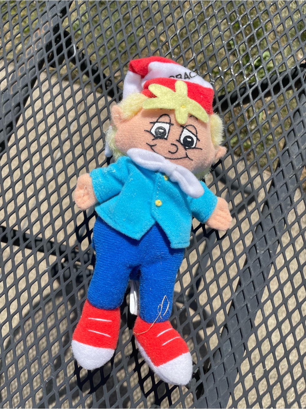 vintage 1997 Kellogg's Rice Krispies "Crackle" bean bag plush doll